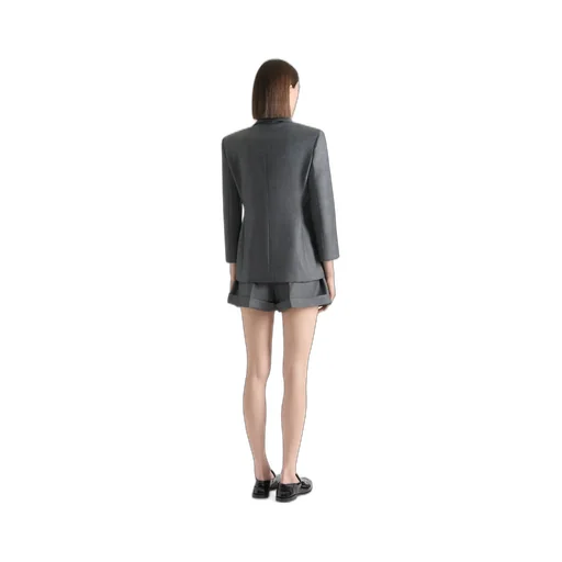 Single-Breasted Jacket In Wool