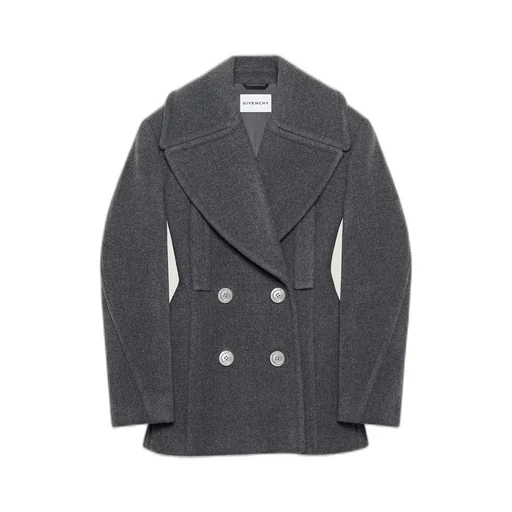 Cocoon Peacoat In Wool
