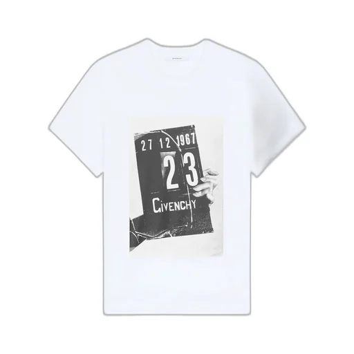T-Shirt In Cotton With Givenchy Clapperboard Print