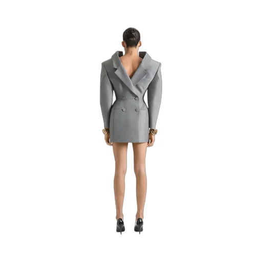 Back-To-Front Tailored Dress In Wool