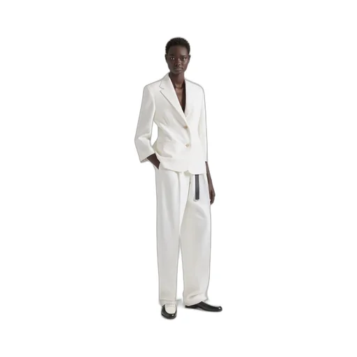 Double Pleat Pants In Wool