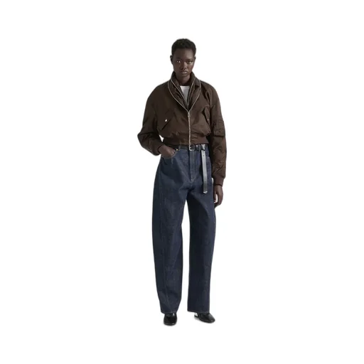 Bomber With Zipped Shawl Collar In Nylon
