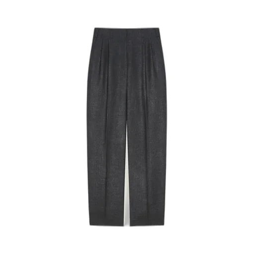 Double Pleat Pants In Wool
