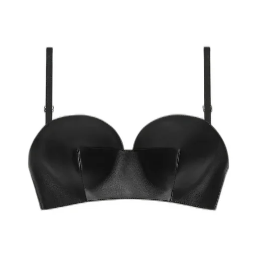 Bullet Bra Top In Leather