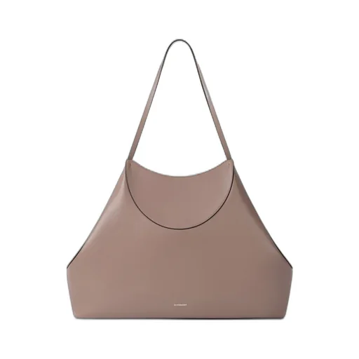 Medium Facet Tote Bag In Grained Leather