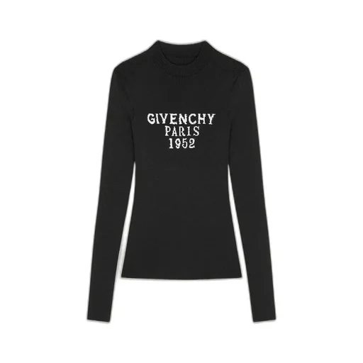 Top In Fine Rib With Givenchy Signature