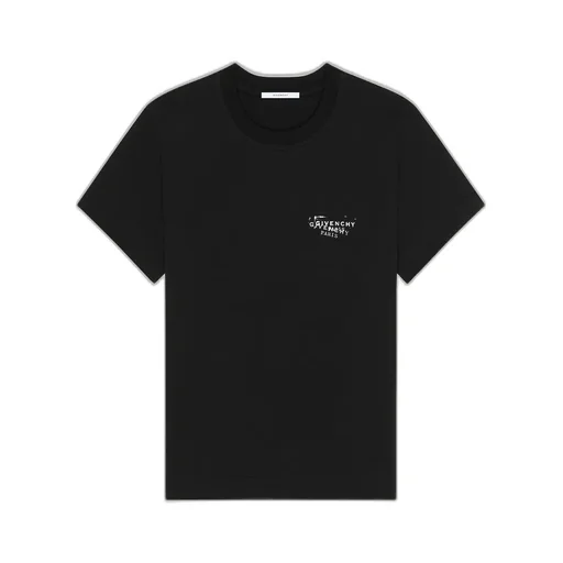 T-Shirt In Cotton With Givenchy Stamp Print