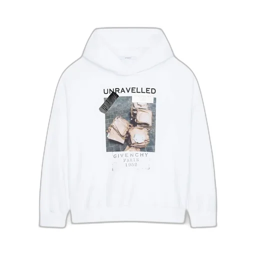 Hoodie Sweatshirt In Fleece With Archive Print