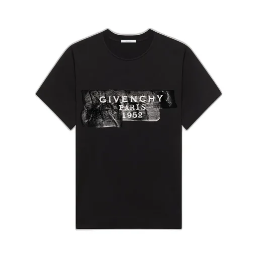 T-Shirt In Cotton With Givenchy Tape Print