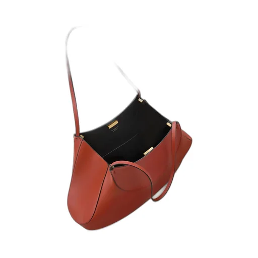 Medium Facet Tote Bag In Grained Leather