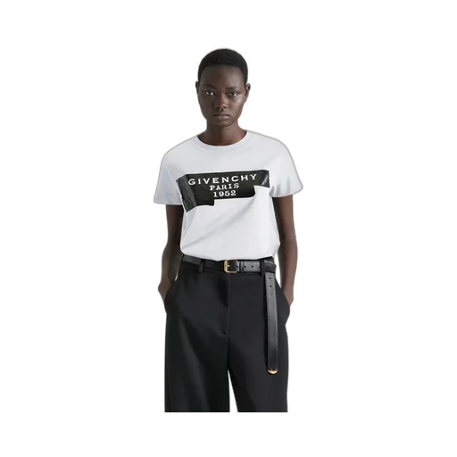 T-Shirt In Cotton With Givenchy Tape Print