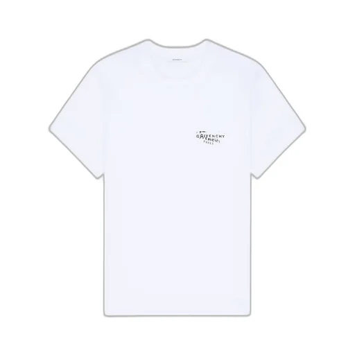 T-Shirt In Cotton With Givenchy Stamp Print