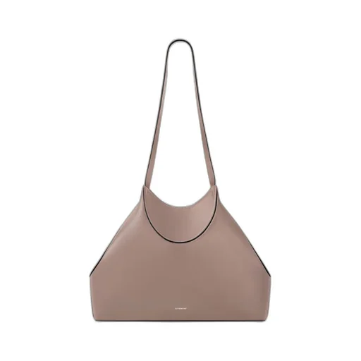 Small Facet Tote Bag In Grained Leather