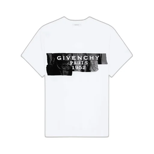 T-Shirt In Cotton With Givenchy Tape Print