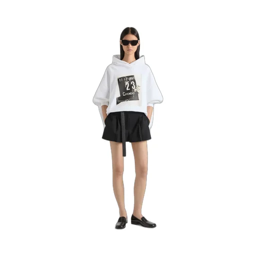 Hoodie In Fleece With Givenchy Clapperboard Print