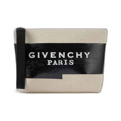 Givenchy Tape Pouch In Canvas