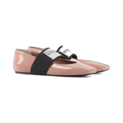 Sliced Square Ballerinas In Patent Leather