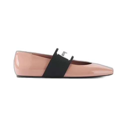 Sliced Square Ballerinas In Patent Leather