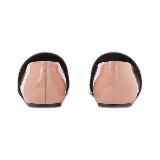 Sliced Square Ballerinas In Patent Leather