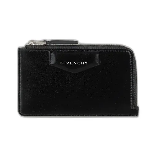 Antigona Zipped Card Holder In Box Leather