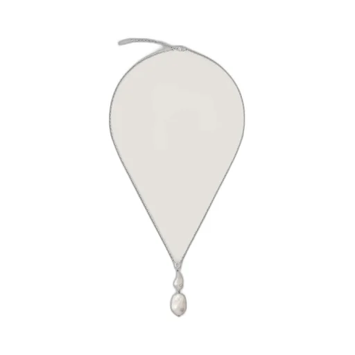 Crystal Pearl Necklace In Metal, Crystals And Pearls