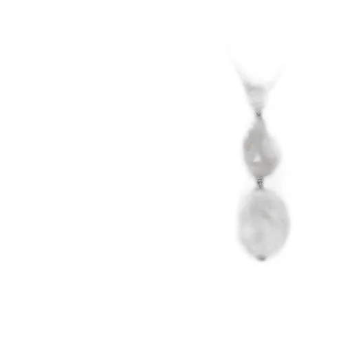 Crystal Pearl Necklace In Metal, Crystals And Pearls