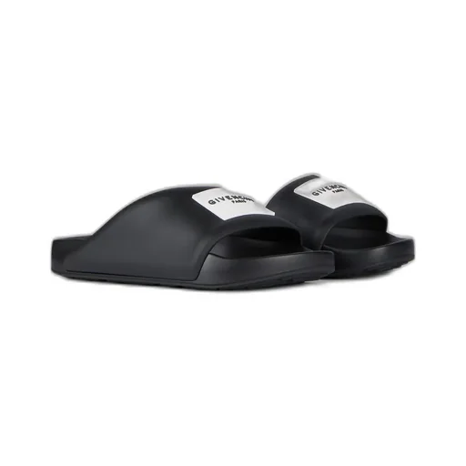 Label Flat Mules In Rubber