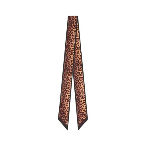 Bandeau In Silk With Leopard Print