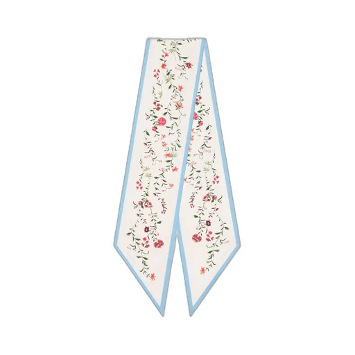 Maxi Bandeau In Silk With Floral Print