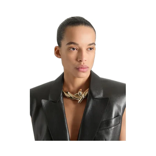 Chain Link Torque Necklace In Metal