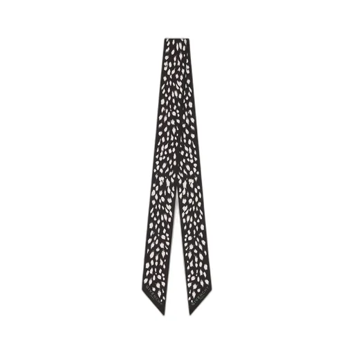 Bandeau In Silk With Animal Print