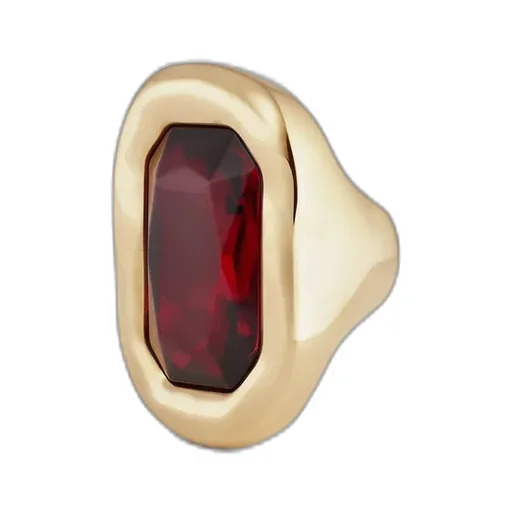 Sculptural Crystal Ring In Metal And Crystal
