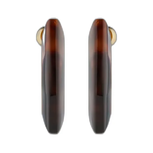 Chain Earrings In Metal And Resin