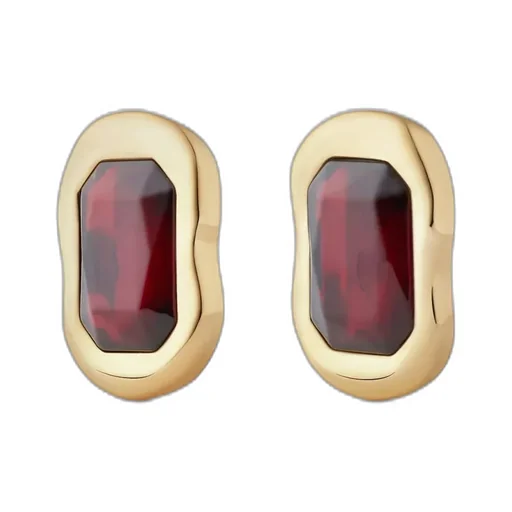 Sculptural Crystal Earrings In Metal And Crystals