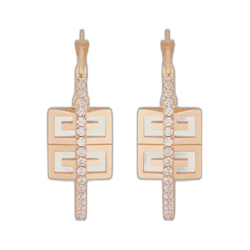 4G Earrings In Metal With Crystals