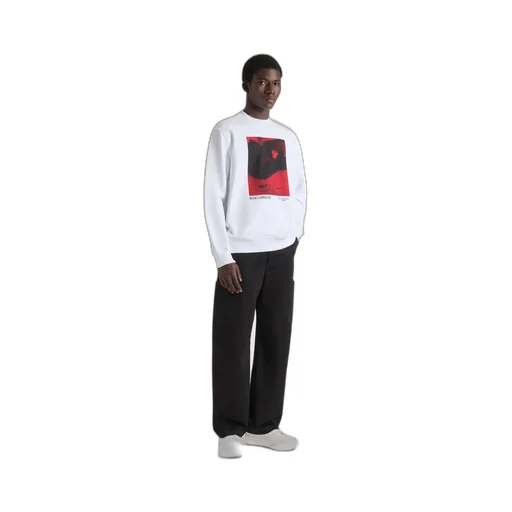 Sweatshirt In Fleece With Surrealism Print