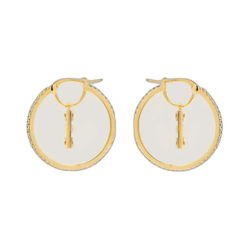 4G Earrings In Metal With Crystals