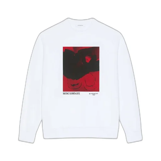 Sweatshirt In Fleece With Surrealism Print