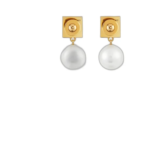 4G Earrings In Metal With Pearls