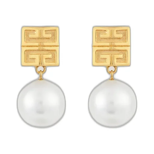 4G Earrings In Metal With Pearls