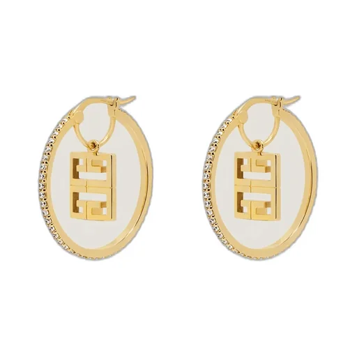 4G Earrings In Metal With Crystals