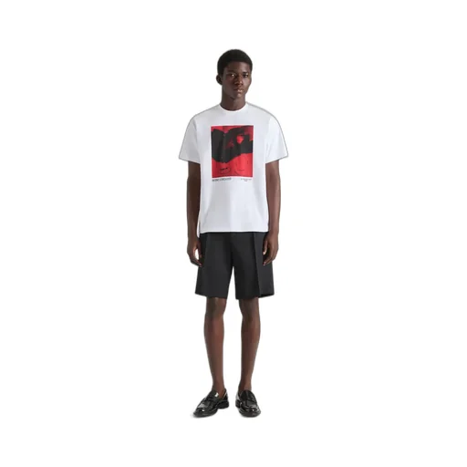 T-Shirt In Cotton With Surrealism Print