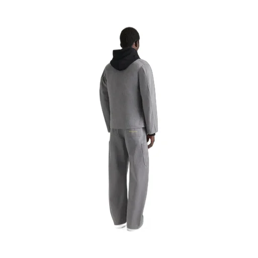 Couture Seam Cargo Trousers In Herringbone Denim