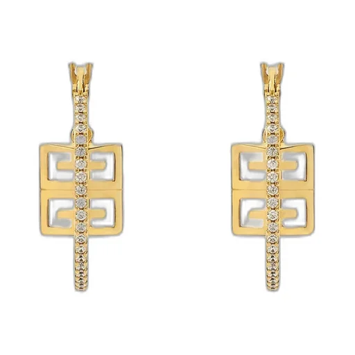 4G Earrings In Metal With Crystals