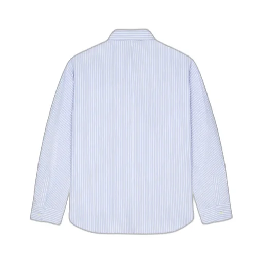 Couture Seam Striped Shirt In Cotton Oxford