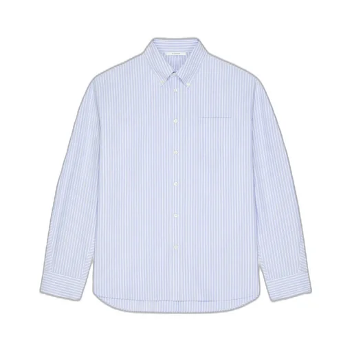 Couture Seam Striped Shirt In Cotton Oxford