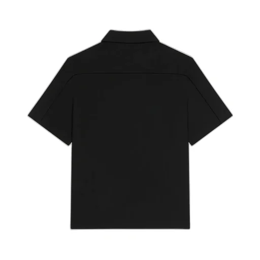Couture Seam Zipped Shirt In Wool Crepe