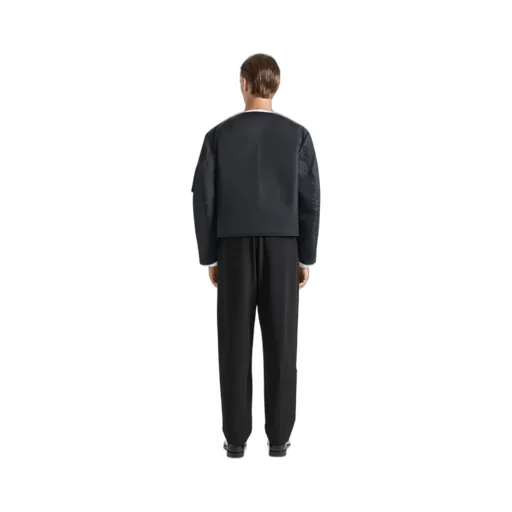 Embellished Couture Seam Bomber In Nylon