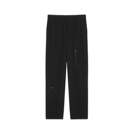 Multi Zip Trousers In Wool Crepe