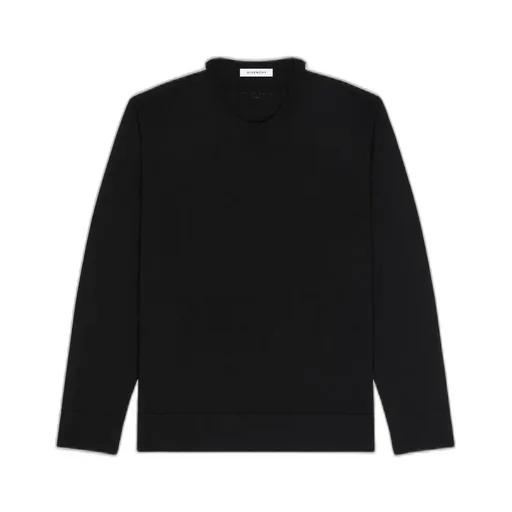 Sweater In Wool With Gros Grain Details